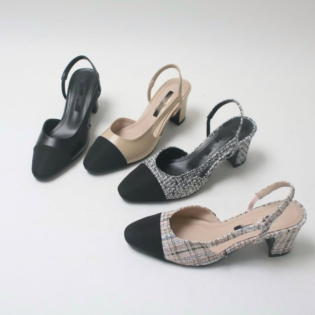 25YR1814 Sling Back Shoes 6cm