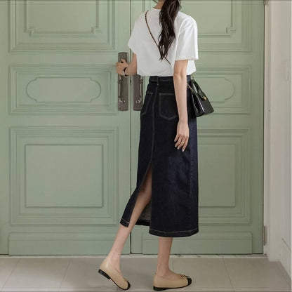25YR1915 Denim Skirt