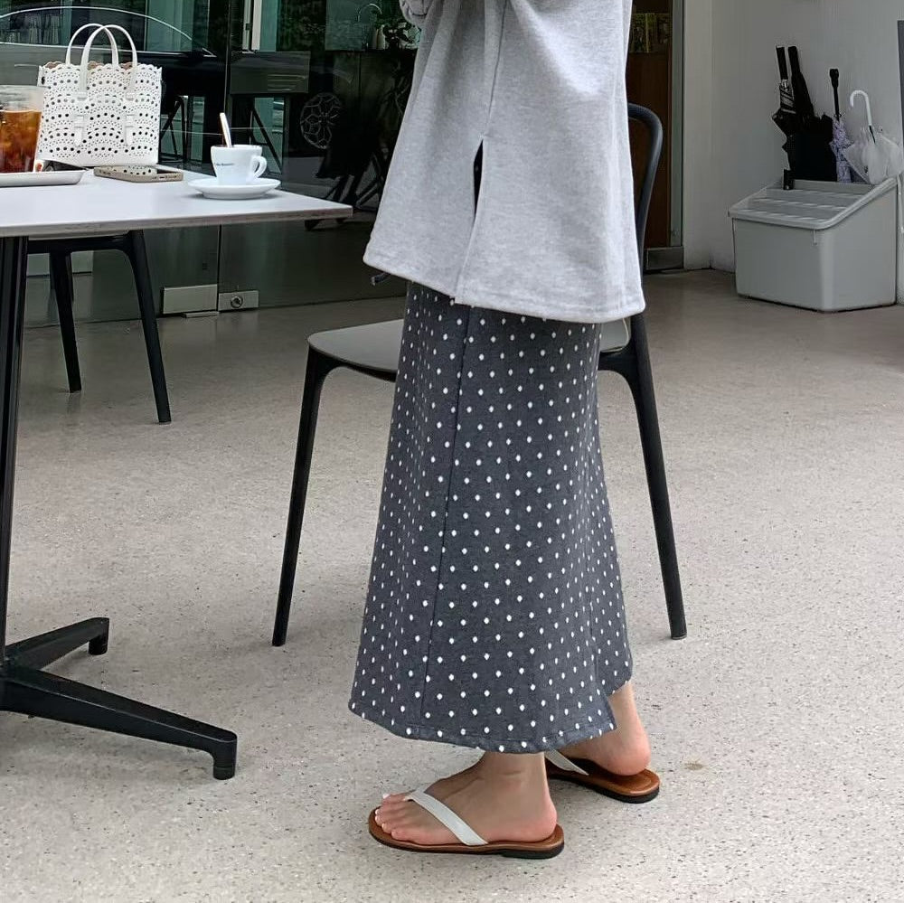 25YR2020 Dot Long Skirt