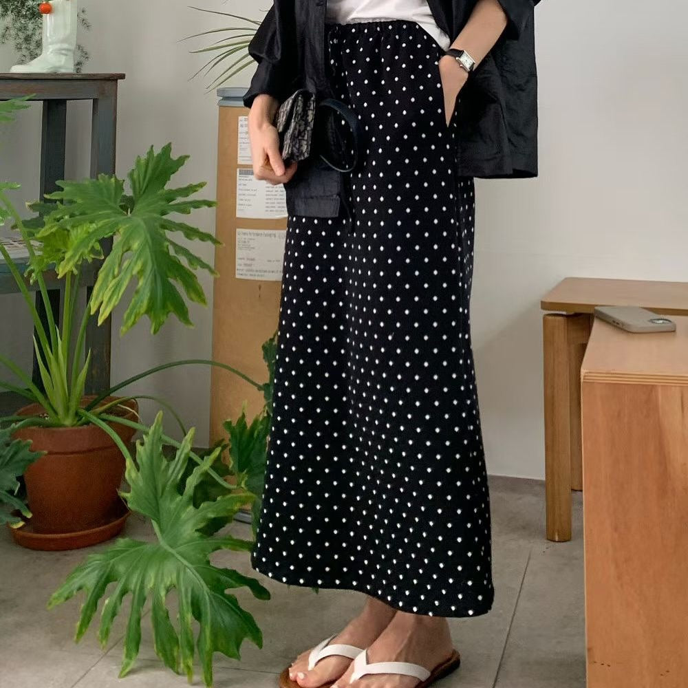 25YR2020 Dot Long Skirt