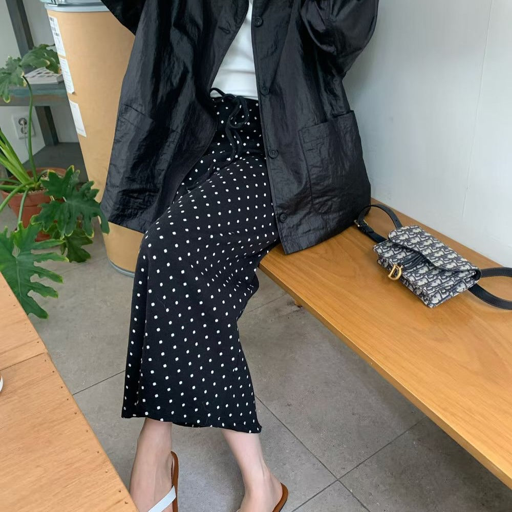 25YR2020 Dot Long Skirt