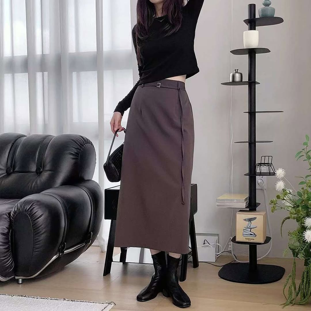 25YR2016 小扣飾半身裙