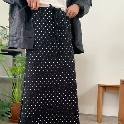 25YR2020 Dot Long Skirt