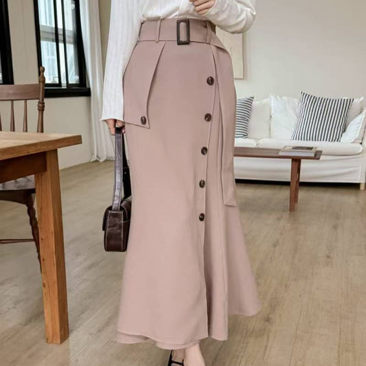 25YR2102 Button Skirt