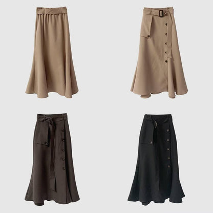 25YR2102 Button Skirt