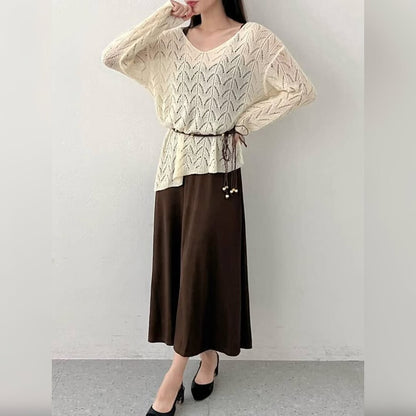 25YR2114 Knit Dress Set