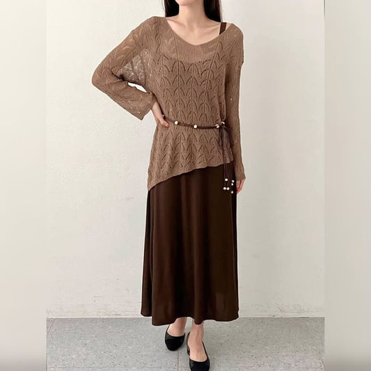 25YR2114 Knit Dress Set