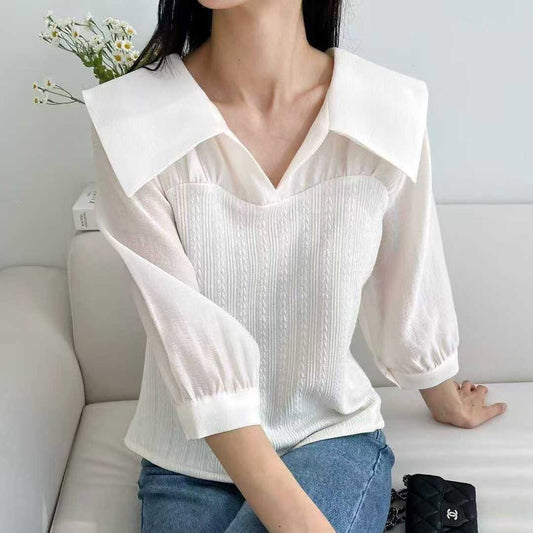 25YR2203 小反領Blouse