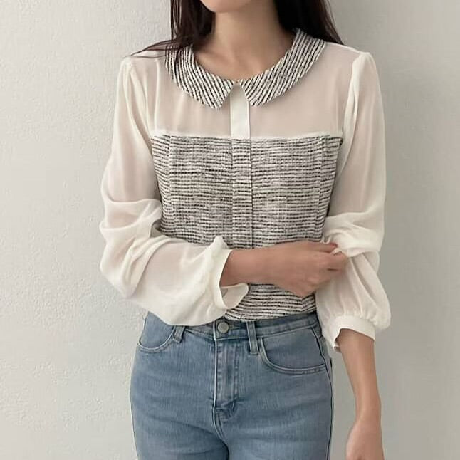 25YR2402 Tweed Blouse