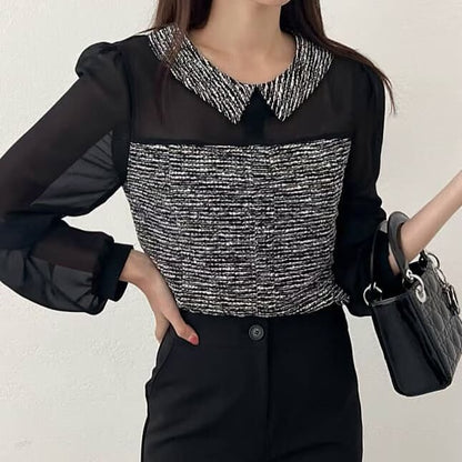 25YR2402 Tweed Blouse