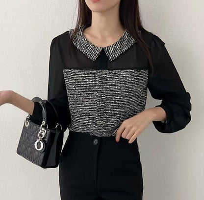 25YR2402 Tweed Blouse