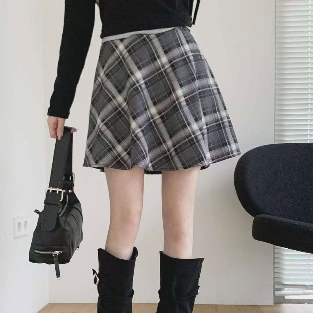 25YR2403 Check Skirt