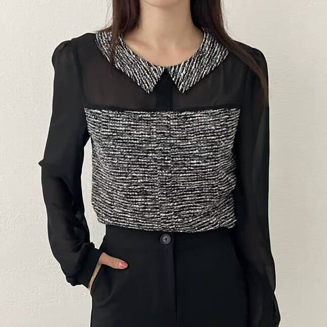 25YR2402 Tweed Blouse