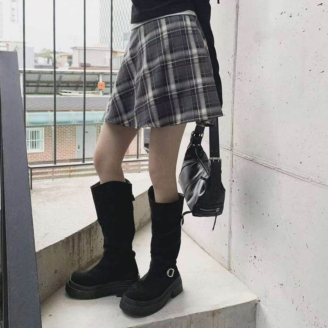 25YR2403 Check Skirt