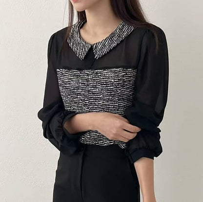 25YR2402 Tweed Blouse