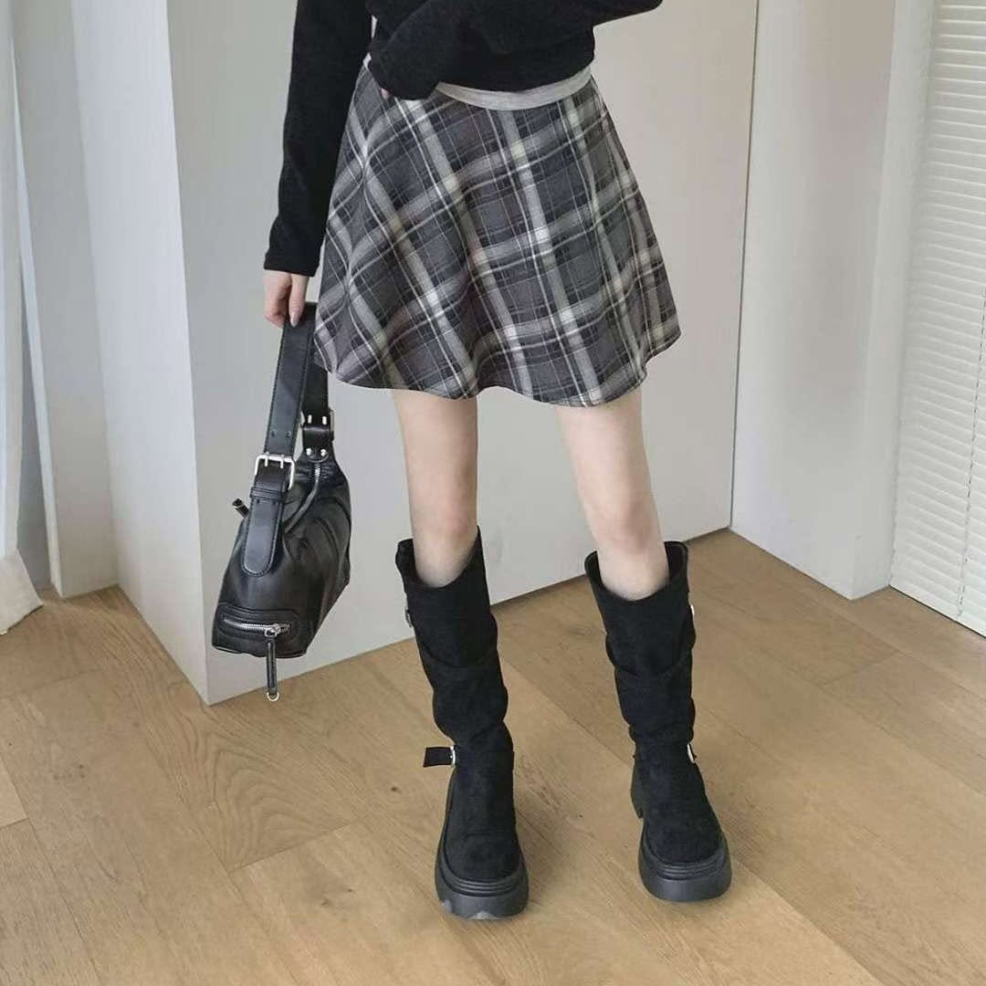 25YR2403 Check Skirt