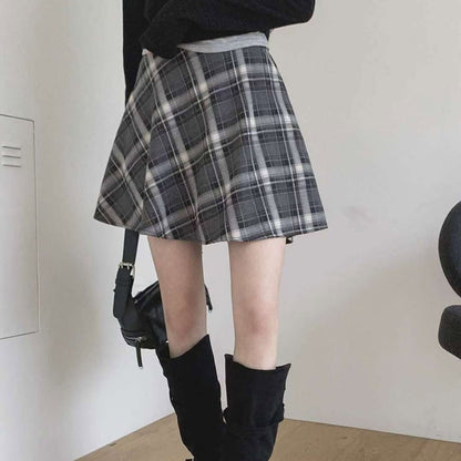 25YR2403 Check Skirt