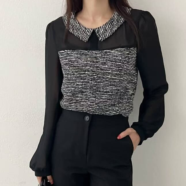 25YR2402 Tweed Blouse
