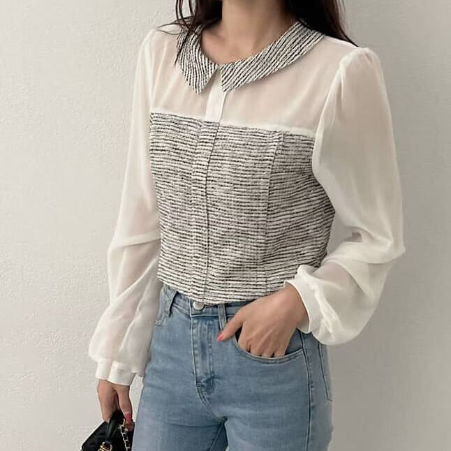 25YR2402 Tweed Blouse