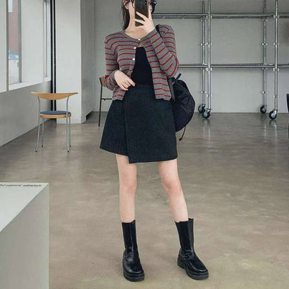 25YR2406 Stripe Skirt