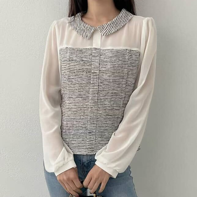 25YR2402 Tweed Blouse