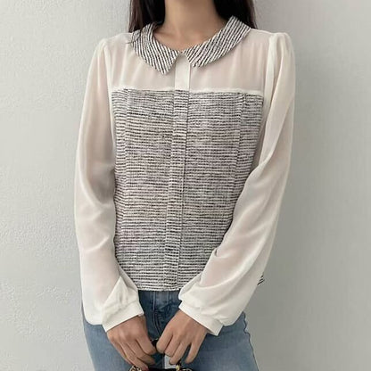 25YR2402 Tweed Blouse