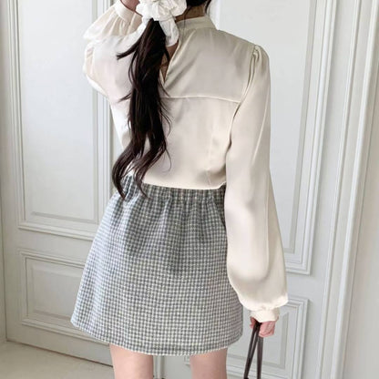 25YR2513 Check Skirt