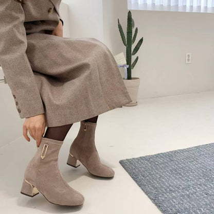 25YR2510 小扣飾短boot 5cm