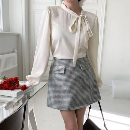 25YR2513 Check Skirt