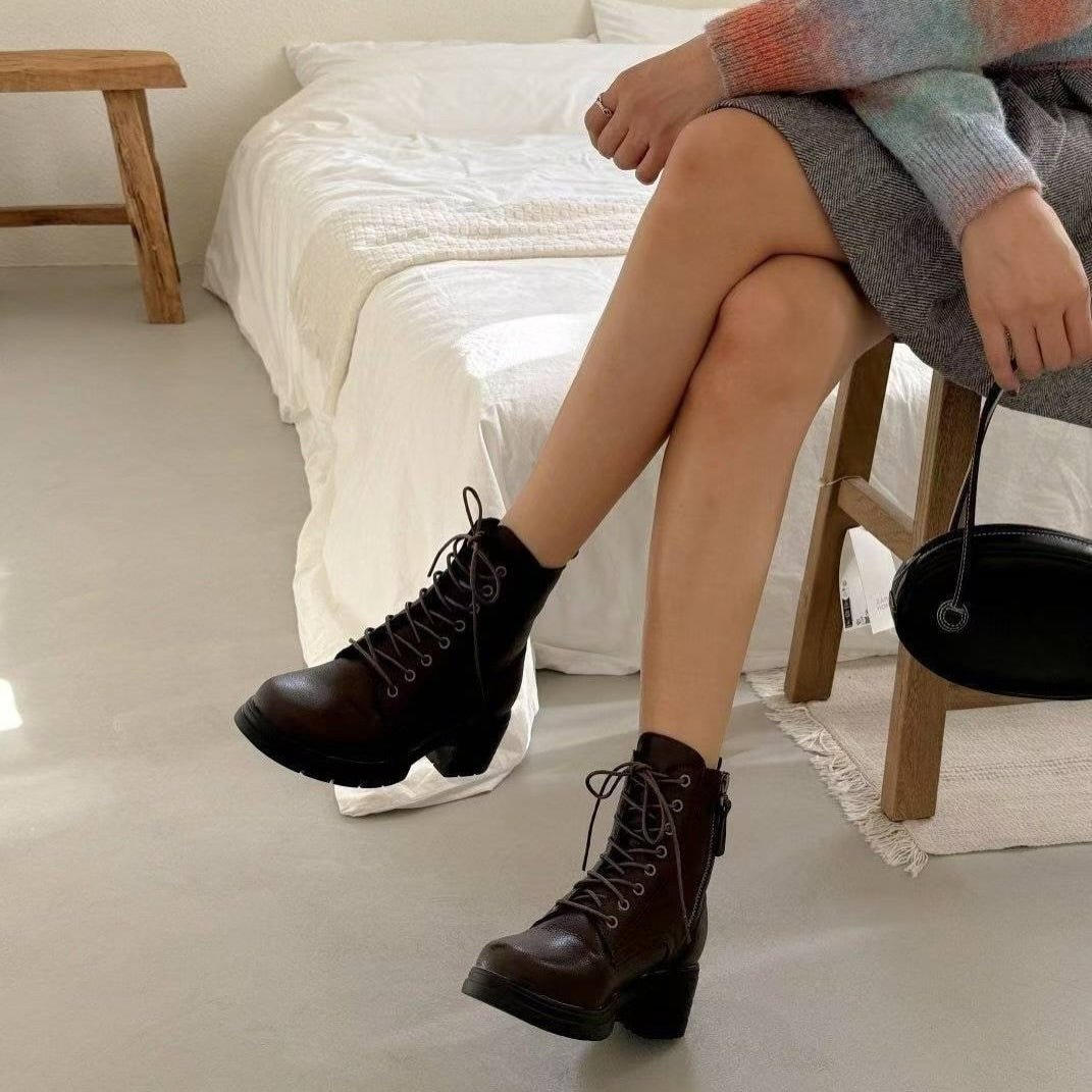 25YR2507 真皮軍boot 5.5cm