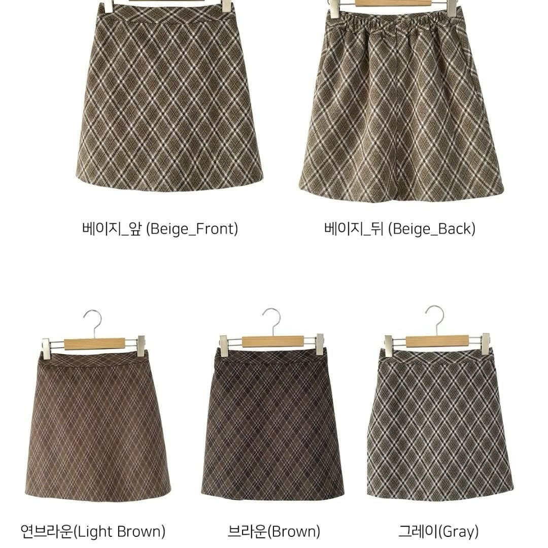 25YR2603 Check Skirt