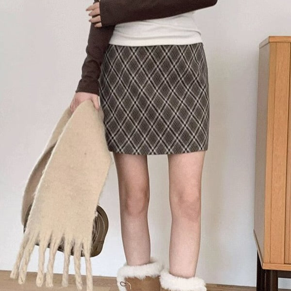 25YR2603 Check Skirt