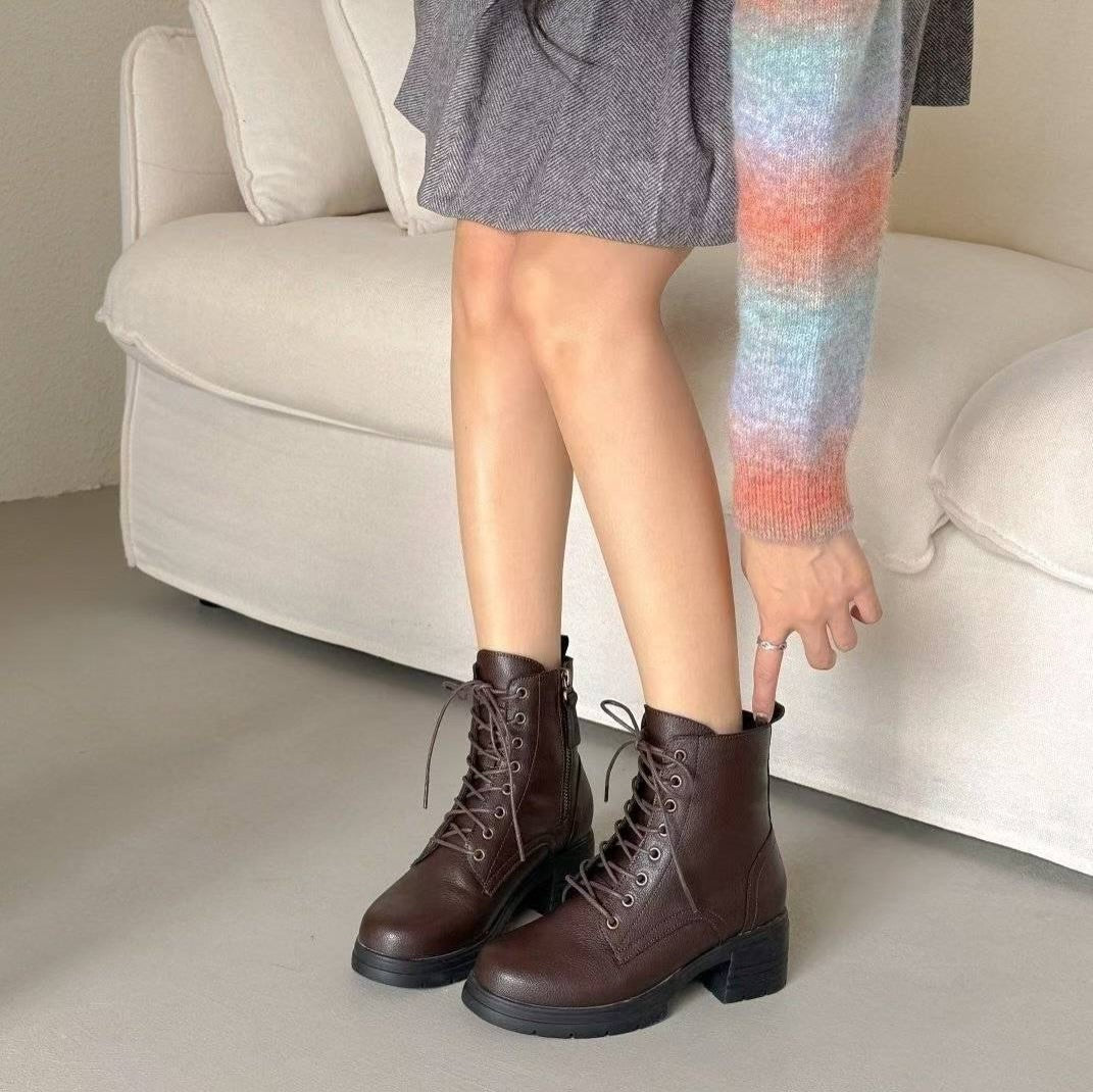 25YR2507 真皮軍boot 5.5cm