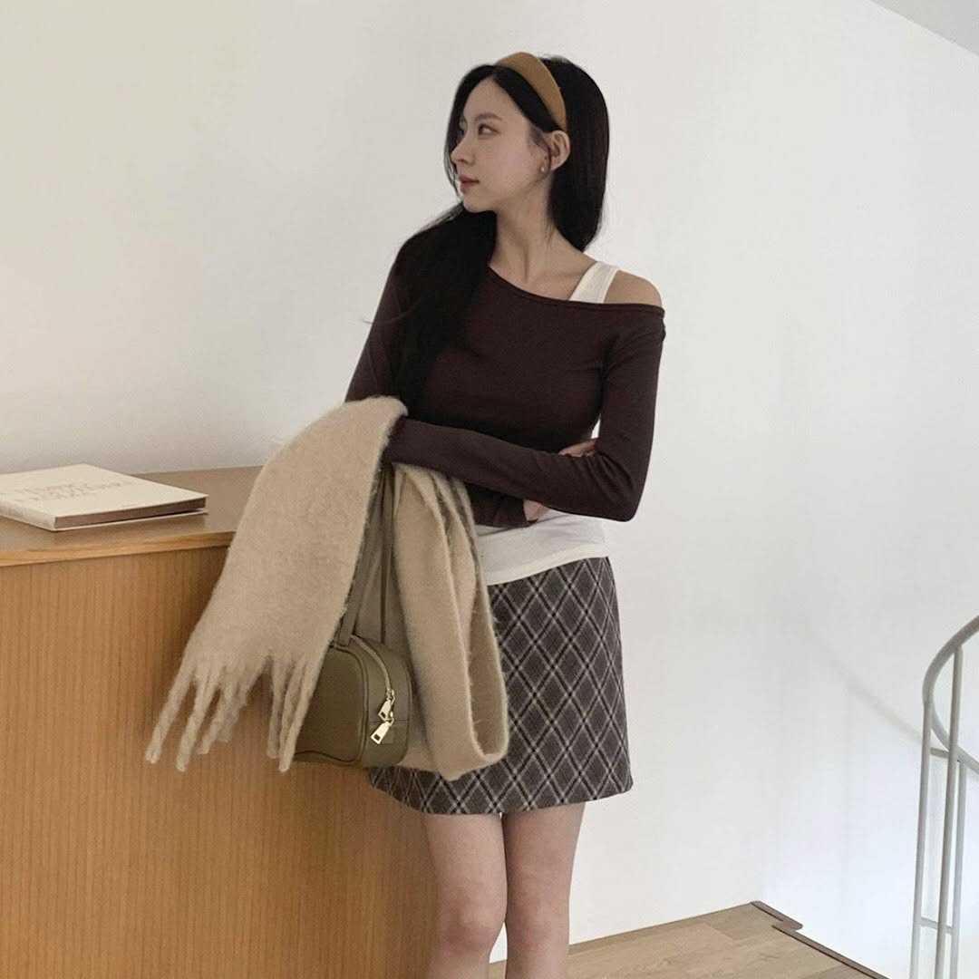 25YR2603 Check Skirt