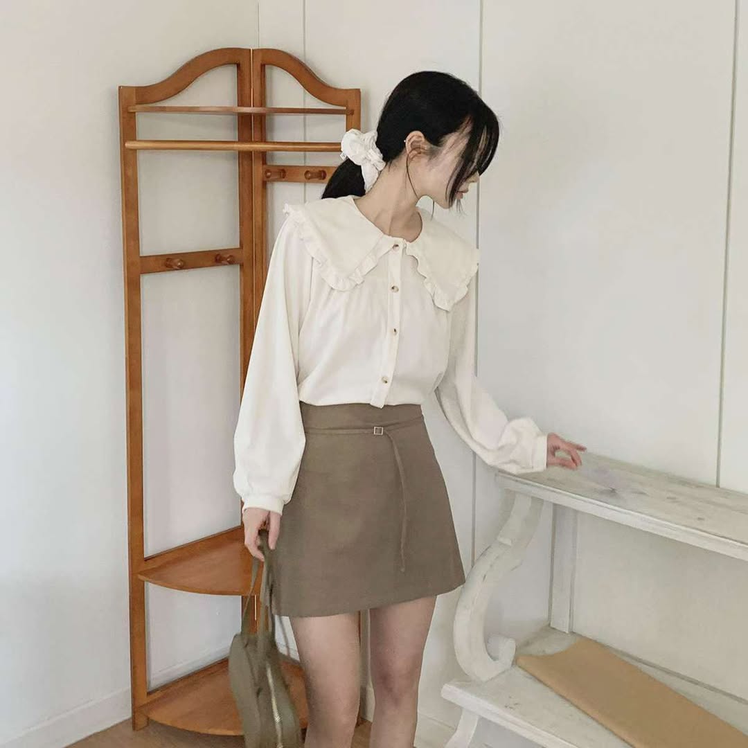 25YR2604 小扣飾Skirt