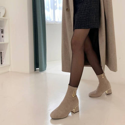 25YR2510 小扣飾短boot 5cm