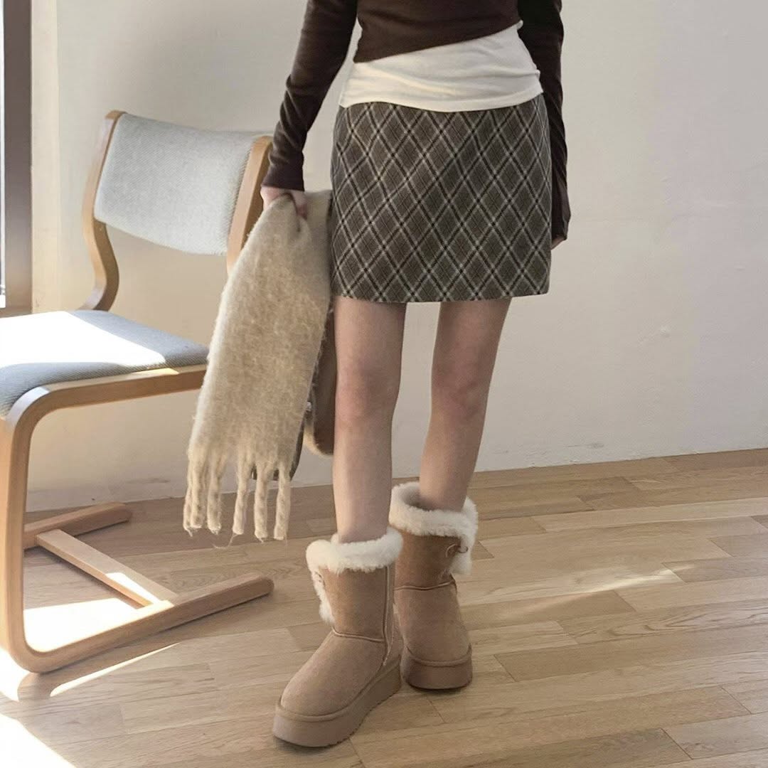 25YR2603 Check Skirt