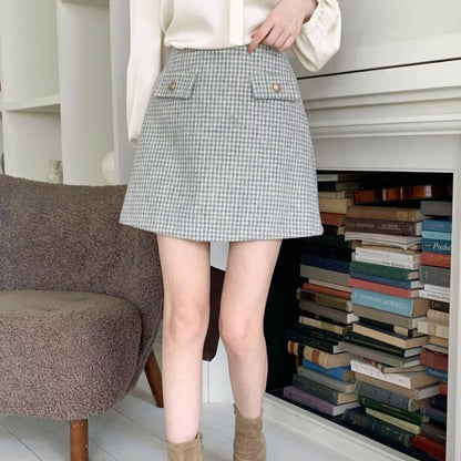 25YR2513 Check Skirt