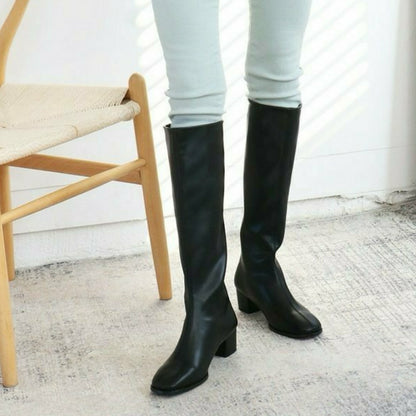 24YR2228 Back Zip Long Boot 5cm