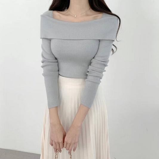 24YR0201 Off Shoulder Neck Top