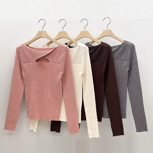 25YR2702 扭結針織上衣