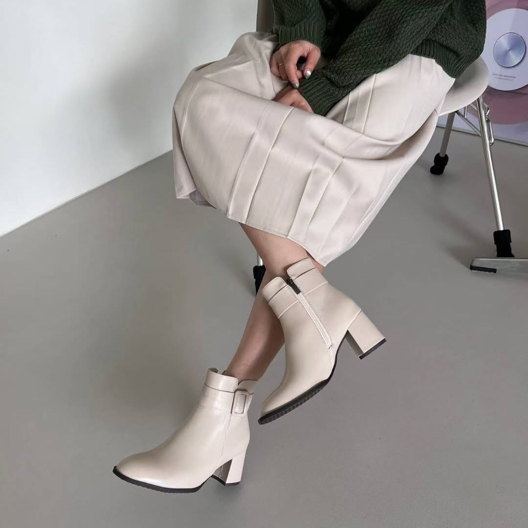 25YR2715 Leather Boot 6cm