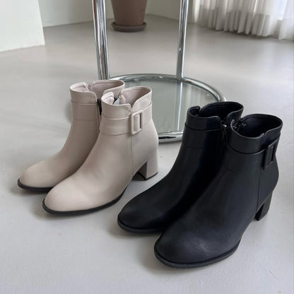 25YR2715 Leather Boot 6cm