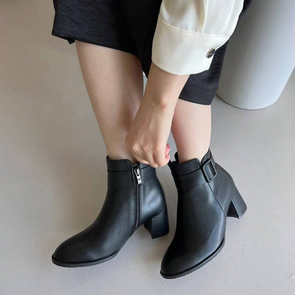 25YR2715 Leather Boot 6cm