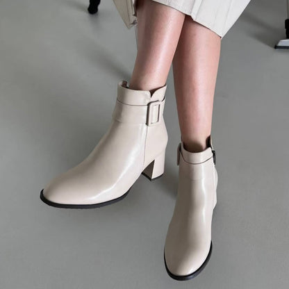 25YR2715 Leather Boot 6cm