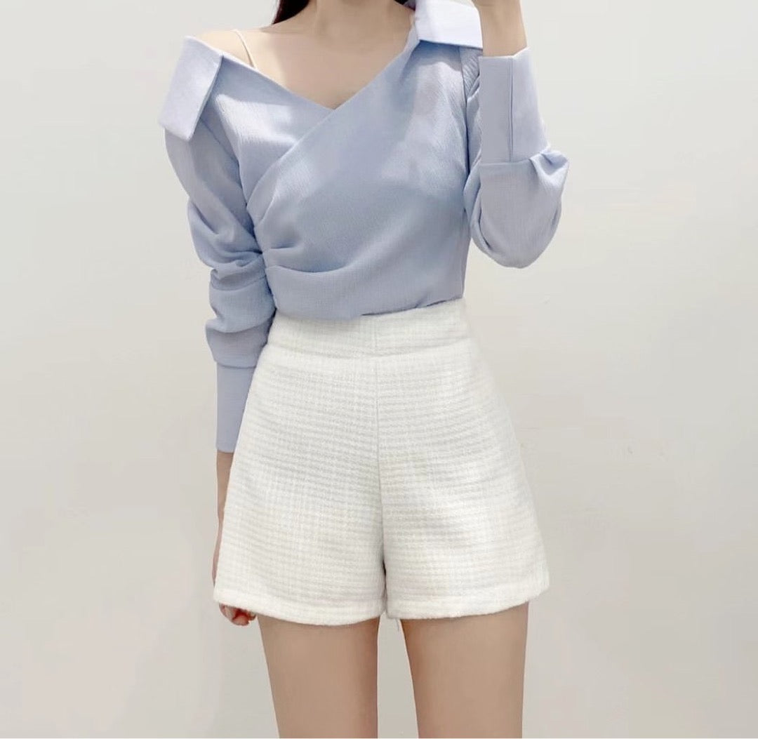 23YR0618 小反領雪紡