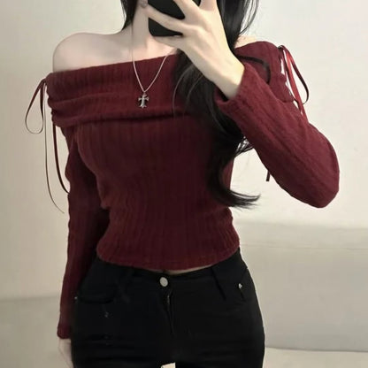 25YR2811 Off Shoulder Top