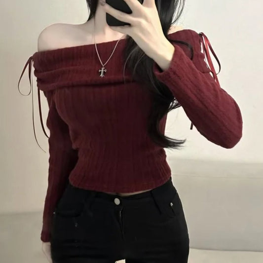 25YR2811 Off Shoulder Top