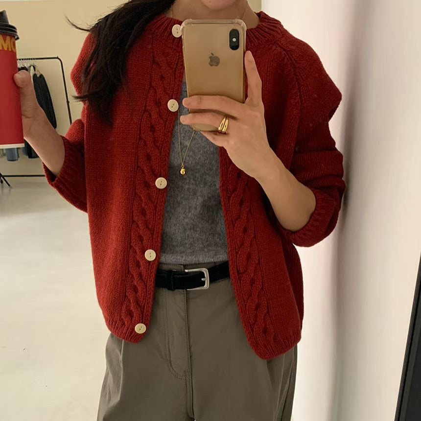 25YR2814 麻花Cardigan