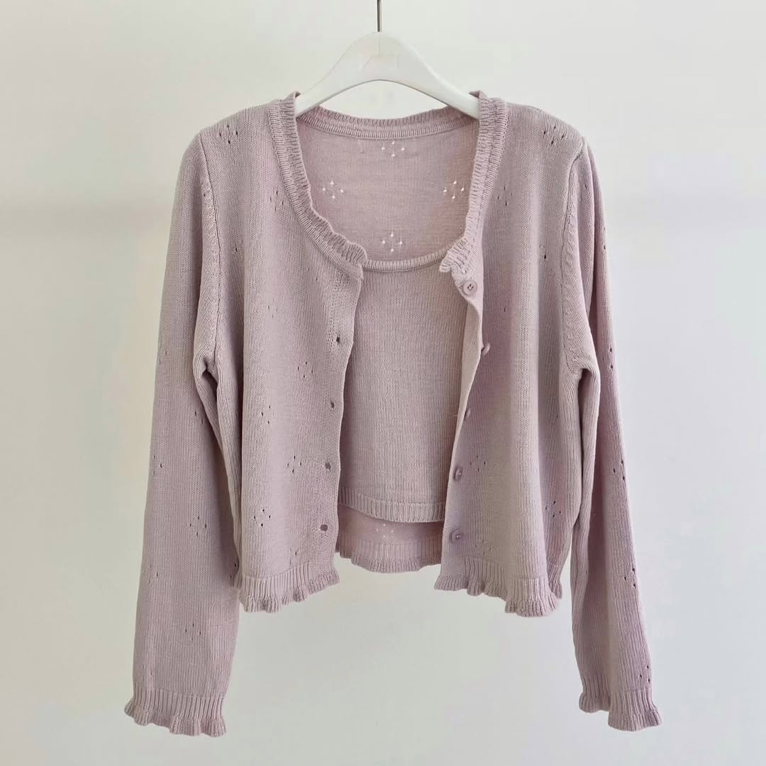 26YR0401 Cardigan Set